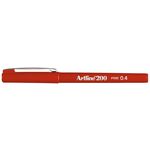 Artline 200 Fineliner Pen Fine 0.4mm Red