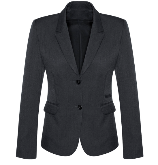 Womens Comfort Wool Stretch 2 Button Mid Length Jacket