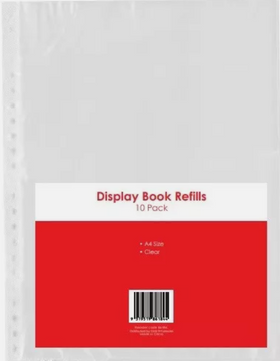 GNS A4 Display Book Refills Basic Clear 86184 - 10 Pack