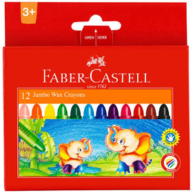 Faber-Castell Jumbo Wax Crayons 12 Pack