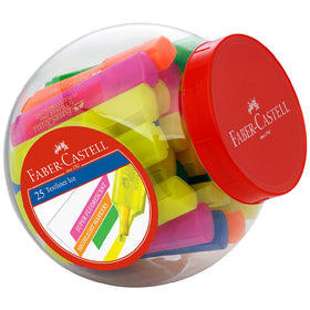 Faber-Castell Textliner Highlighters – Assorted Jar of 25
