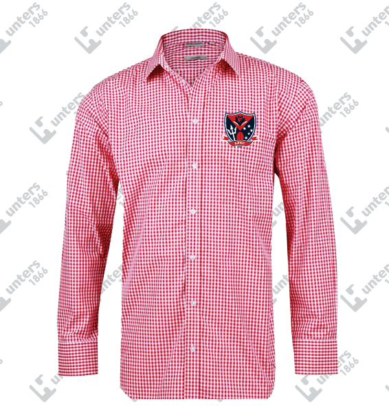 M8300L Ladies’ Gingham Check Long Sleeve Shirt (Embroidered Logo Left Chest)