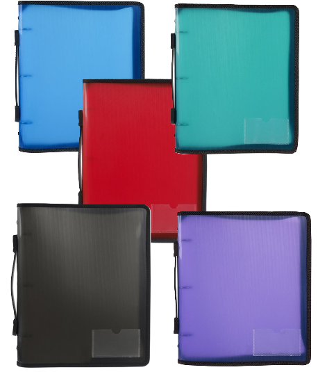 Marbig Zipper Binder With Handle A4 3 O-Ring 25mm