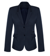 Womens Comfort Wool Stretch 2 Button Mid Length Jacket