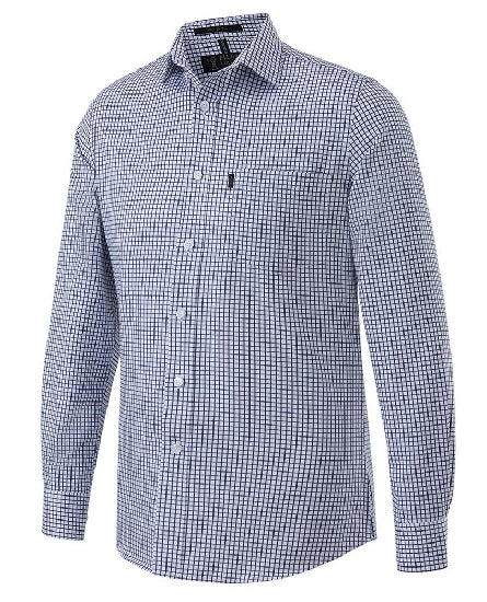 CSU Reddies Men's Classic Fit Long Sleeve Cotton Shirt – Navy & White