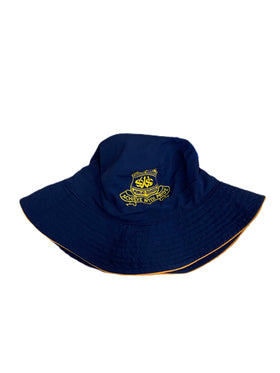 South Wagga Public School Bucket Hat – Navy with Gold Trim