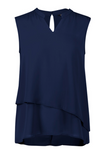 Seville Womens Sleeveless Layered Soft Blouse