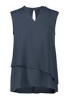Seville Womens Sleeveless Layered Soft Blouse