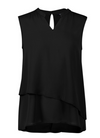 Seville Womens Sleeveless Layered Soft Blouse