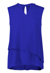 Seville Womens Sleeveless Layered Soft Blouse
