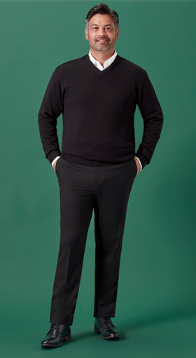 Mens Renew Slim Fit Flat Front Pant