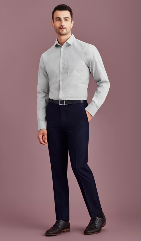 Mens Siena Slim Fit Flat Front Pant