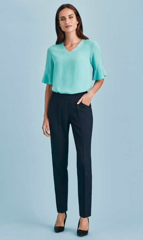 Womens Cool Stretch Bandless Slim Leg Pant