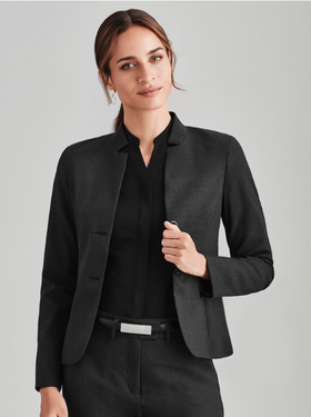 Womens Comfort Wool Stretch Short Jacket with Reverse Lapel