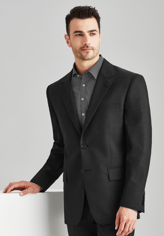 Mens Comfort Wool Stretch 2 Button Classic Jacket