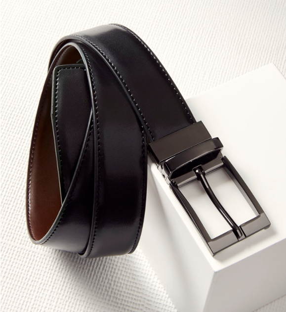 Mens Leather Reversible Belt