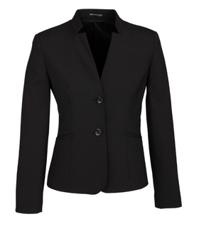 Womens Comfort Wool Stretch Short Jacket with Reverse Lapel