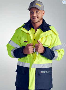 Taped Hi Vis Flame Resistant Wet Weather Shell Jacket