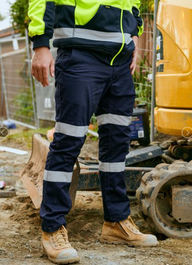 Taped Stretch Cotton Drill Cargo Pants