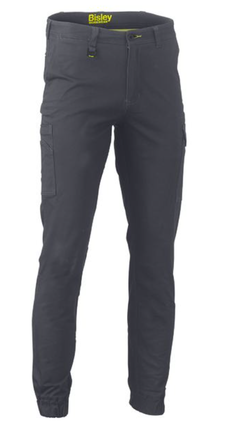 Stretch Cotton Drill Cargo Cuffed Pants
