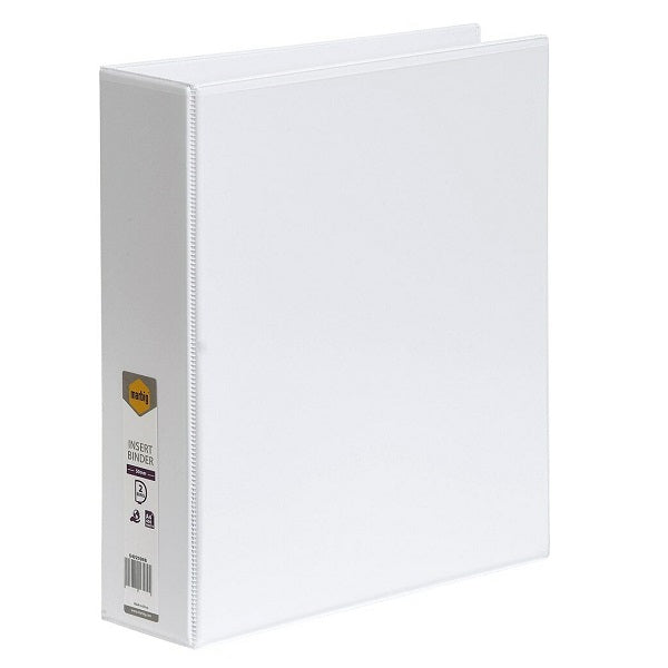 Marbig Clearview Insert Ring Binder 2D 50mm A4 – White