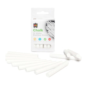 EC Dustless Chalk – White, Pack of 12