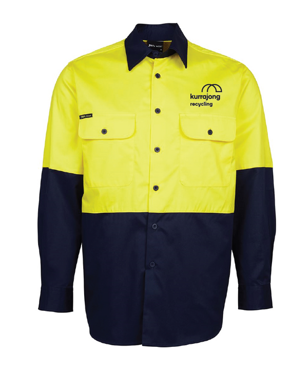 Kurrajong Recycling Hi Vis Long Sleeve Shirt