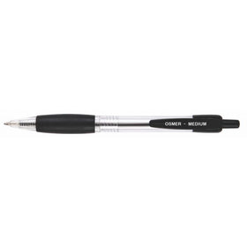 Osmer OS81 Retractable Ballpen, Medium (1.0mm), Black – Pack of 12
