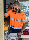 Taped Hi Vis Polyester Mesh Polo