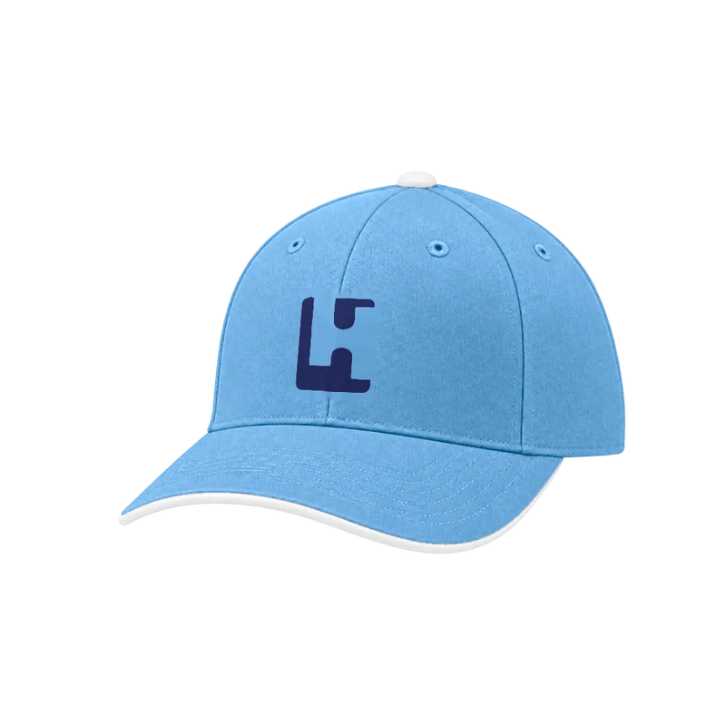 Custom Club Cap in Sky / White, front