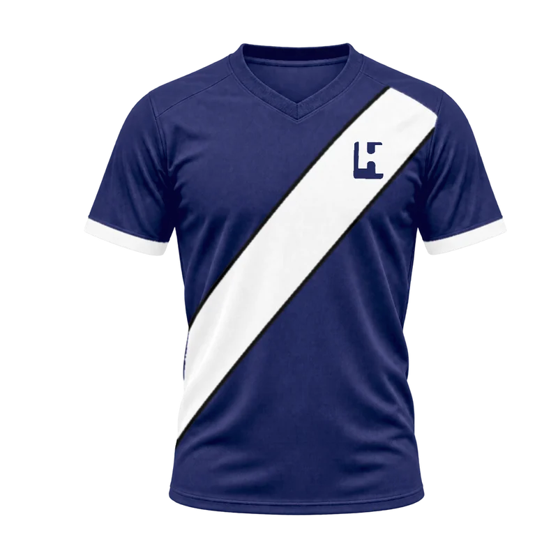 Custom football match jersey in Navy / White