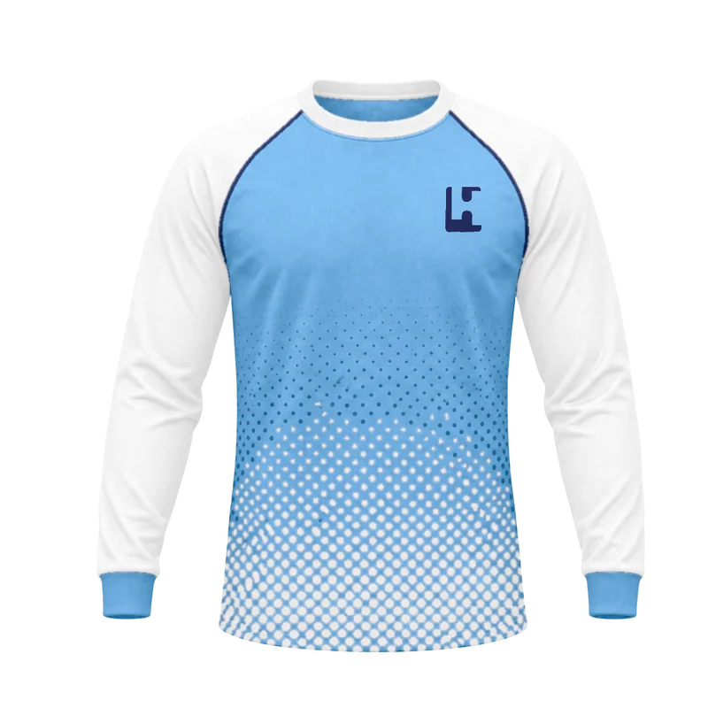 Custom Goalkeeper Jersey in Sky / White, front