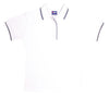 Ladies Double Stripe Trim Collar Polo
