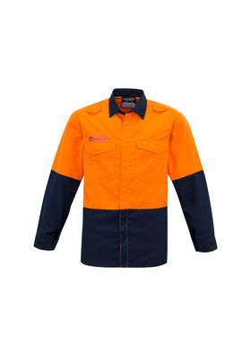 Mens Red Flame Hi Vis Shirt