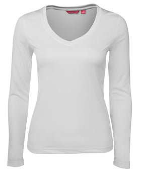 Ladies Long Sleeve V-Neck Slinky Tee