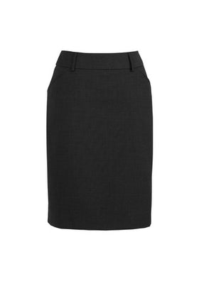 Womens Comfort Wool Stretch Multi-Pleat Skirt
