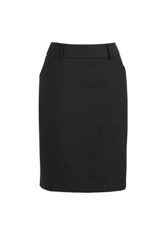 Womens Comfort Wool Stretch Multi-Pleat Skirt
