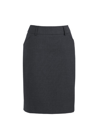 Womens Comfort Wool Stretch Multi-Pleat Skirt