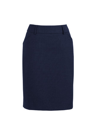 Womens Comfort Wool Stretch Multi-Pleat Skirt