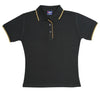 Ladies Double Stripe Trim Collar Polo