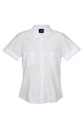 Ladies Short Sleeve Military Shirt