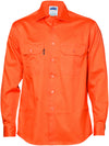 Mens HiVis Cotton Drill Long Sleeve