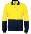 HiVis Cool-Breeze Cotton Long Sleeve Jersey Polo Shirt With Under Arm Cotton Mesh