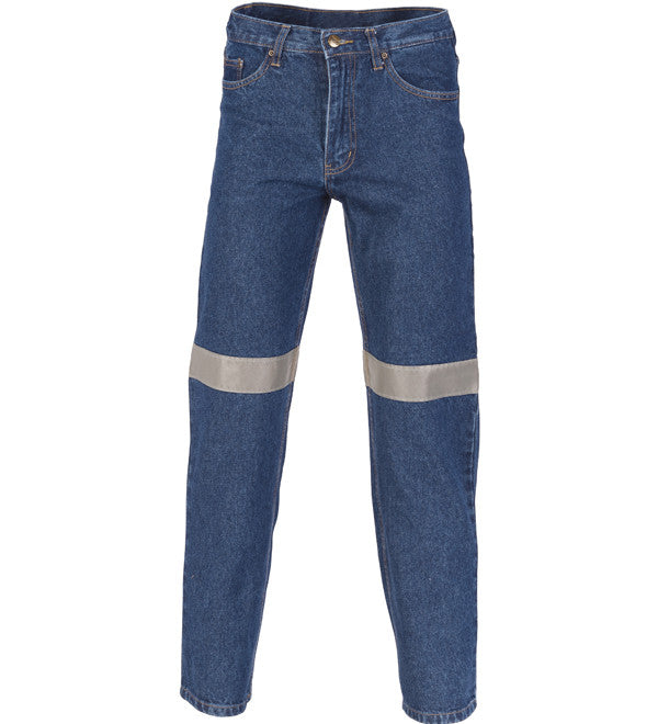 DNC Mens Denim Jeans with 3M Tape - Regular/Stout