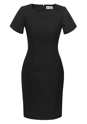 Womens Comfort Wool Stretch Short Sleeve Shift Dress