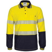 HIVIS Segment Tape Long Sleeve Cotton Jersey Polo