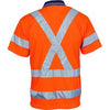 HiVis D/N Cool Breathe Short Sleeve Polo Shirt with Cross Back R/Tape & Additional Tape