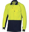 DNC HiVis Cotton Backed Cool-Breeze Contrast Long Sleeve Polo