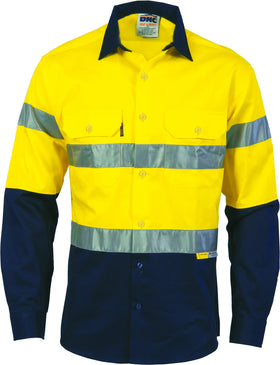 HiVis Two Tone Drill Long Sleeve With Reflective Tape