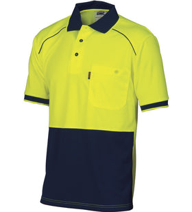 DNC HiVis Cool-Breathe front Piping S/S Polo